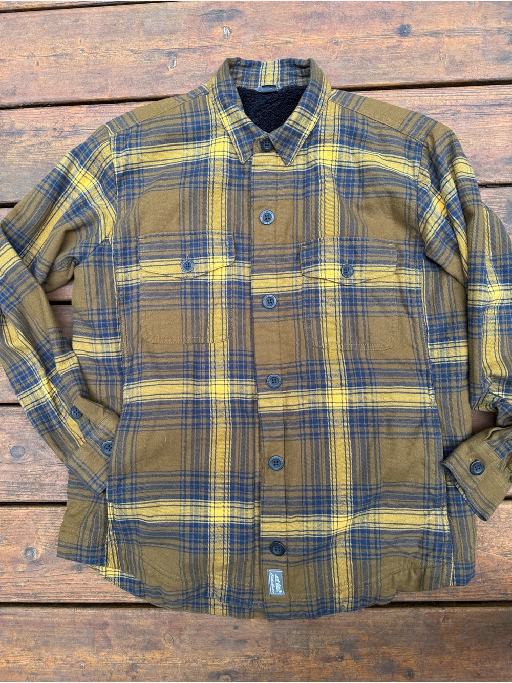 Eddie Bauer Flannel Shacket fleece body lined